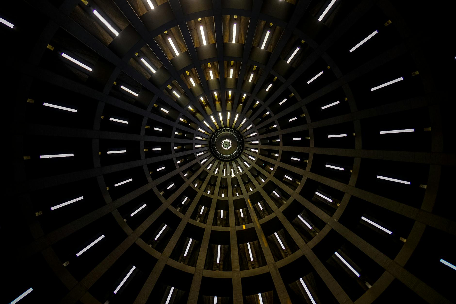 low angle photography of tunnel